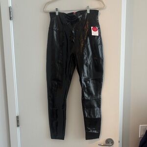 Black Faux Leather Pants